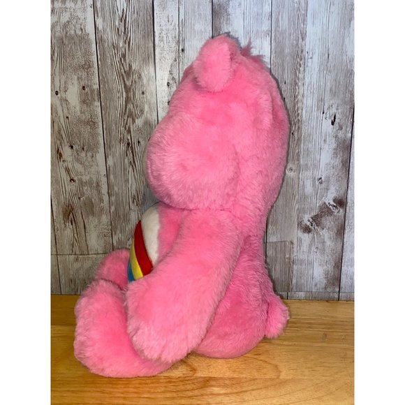 Care Bears Unlock the Magic Pink Rainbow Cheer Bear 14” Plush 2020 Toy Heart - Picture 6 of 12